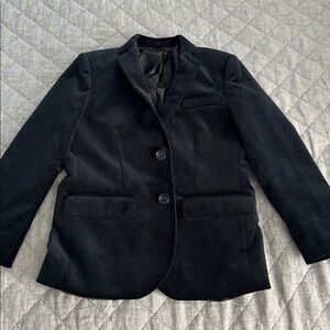 J. Crew Boys Ludlow Black Velour Blazer